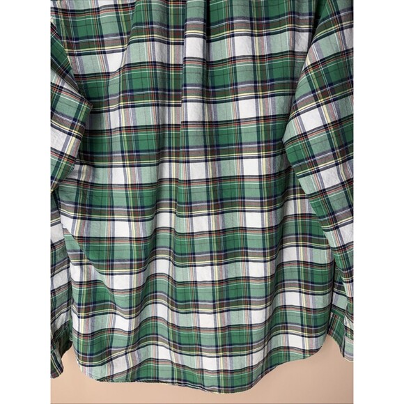 Ralph Lauren Green Plaid Shirt Long Sleeve Button Down Custom Fit Men’s Holiday - Picture 10 of 13
